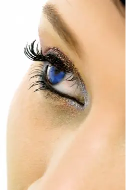 closeup of woman's eye