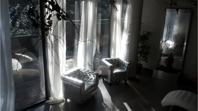 spa room with outside view