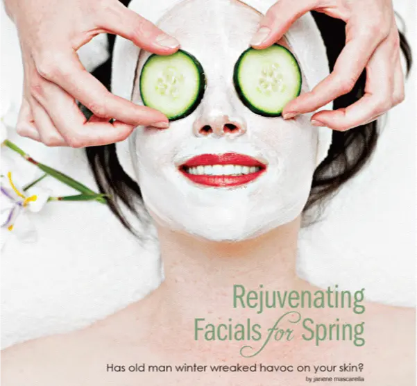 spa image of woman with cucumbers on eyes