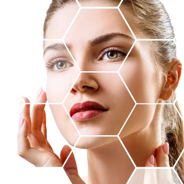 woman face red lips